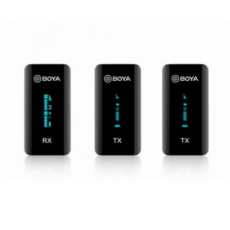 BOYA Wireless Microphone x2 BY-XM6-S2 3.5mm TRS/TRRS 2.4GHz