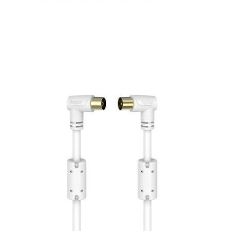 HAMA Kabel Antenn Vinkel 95dB Ferrit Vit 3m