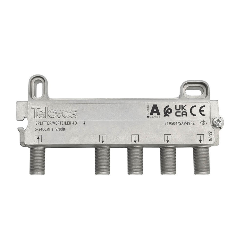 BildeTELEVES Splitter F-connector 4-way 5-2400 MHz