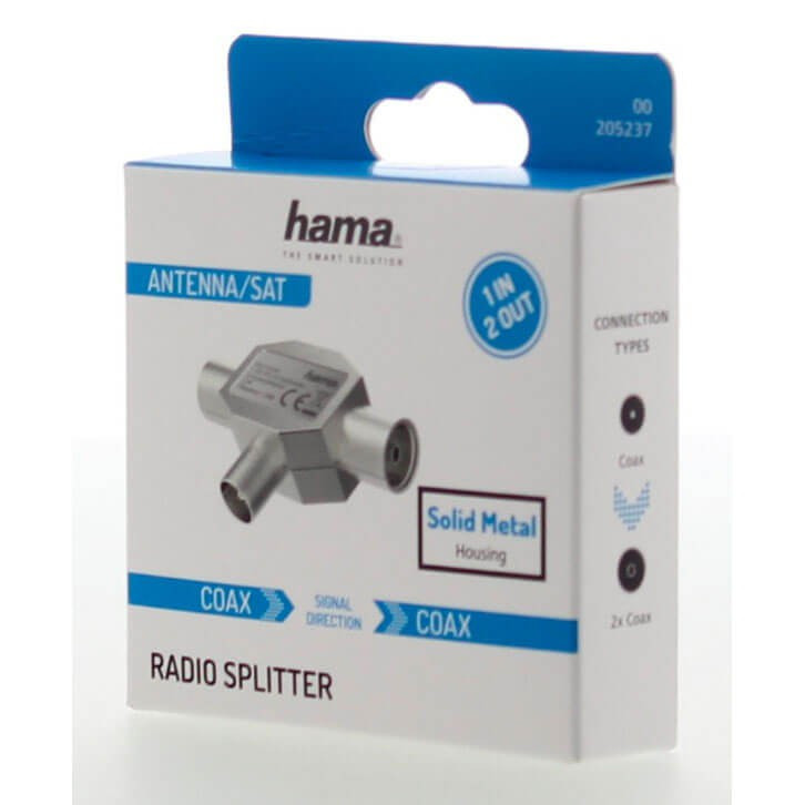 BildeHAMA Antenna Splitter Coax 1-2 for Radio