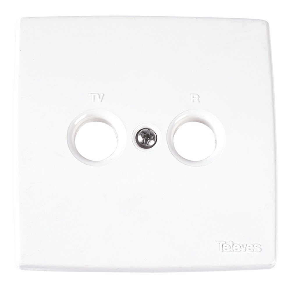 BildeTELEVES Plate for Outlet TV/Radio White