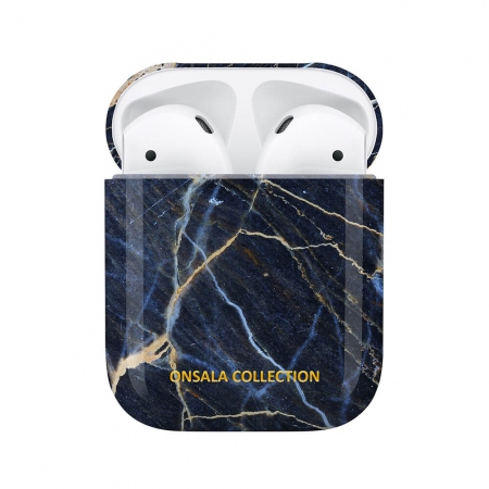 ONSALA COLLECTION Airpods Etui 1st and 2nd Generation Black Galaxy Marble