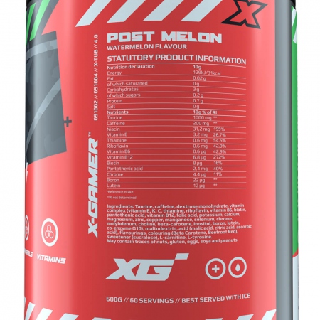 X-GAMER X-Tubz Post Melon 60porsjoner - 600g