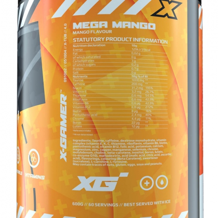 X-GAMER X-Tubz Mega Mango 60porsjoner - 600g