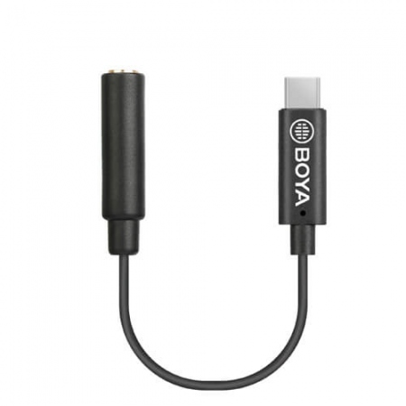 BOYA Mikrofondapter USB-C - 3.5mm BY-K4 Han - Hun TRS