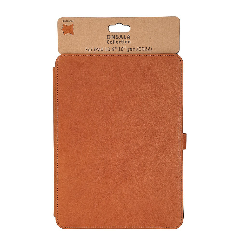 ONSALA COLLECTION Tablet Cover Leather iPad 10,9" 10th Gen 22, 11" 11th Gen 25 Brown