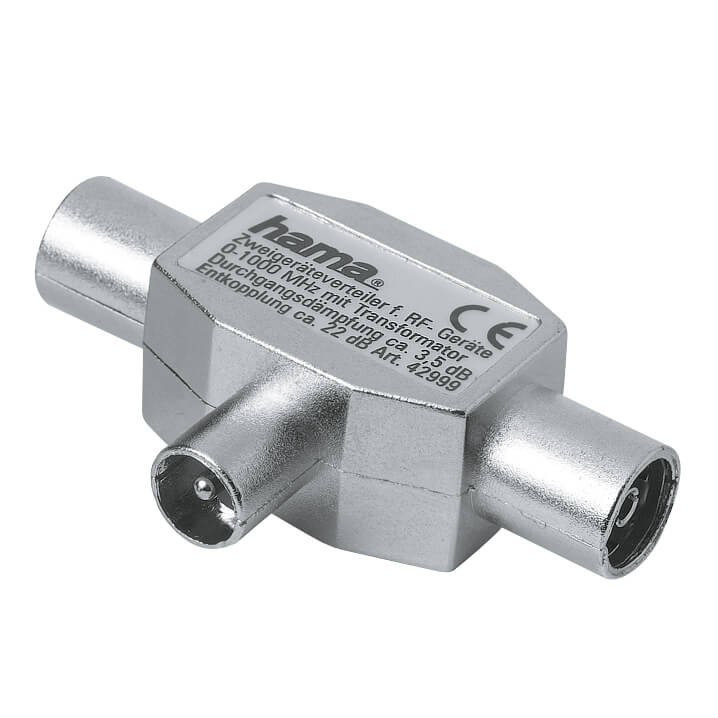 HAMA Antennefordeler Koax 1xhan - 2xhun