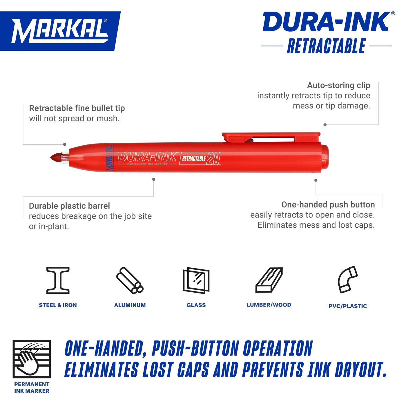 Markal Dura-Ink Uttrekkbar 20 Rd