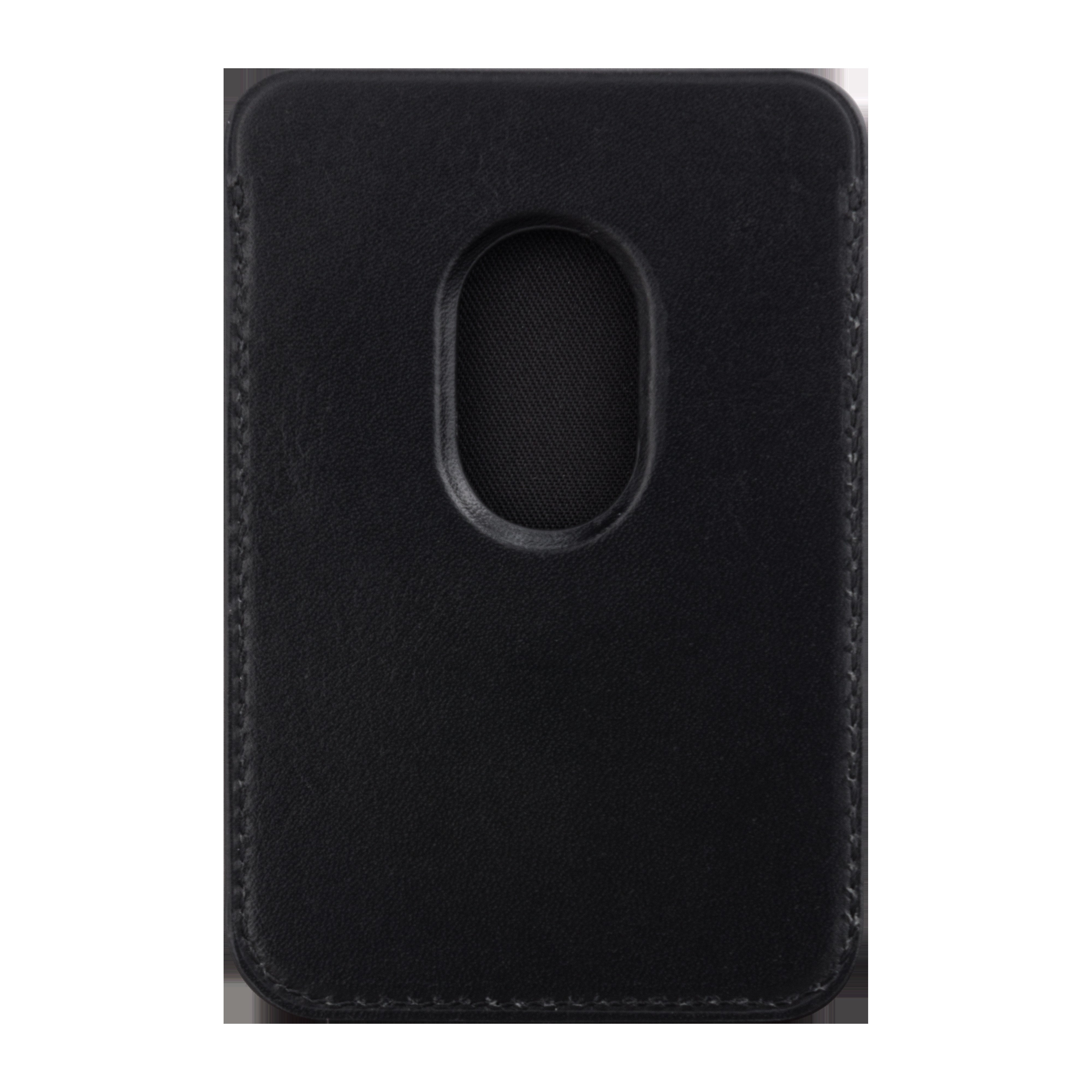 Leather wallet with MagSafe - Black