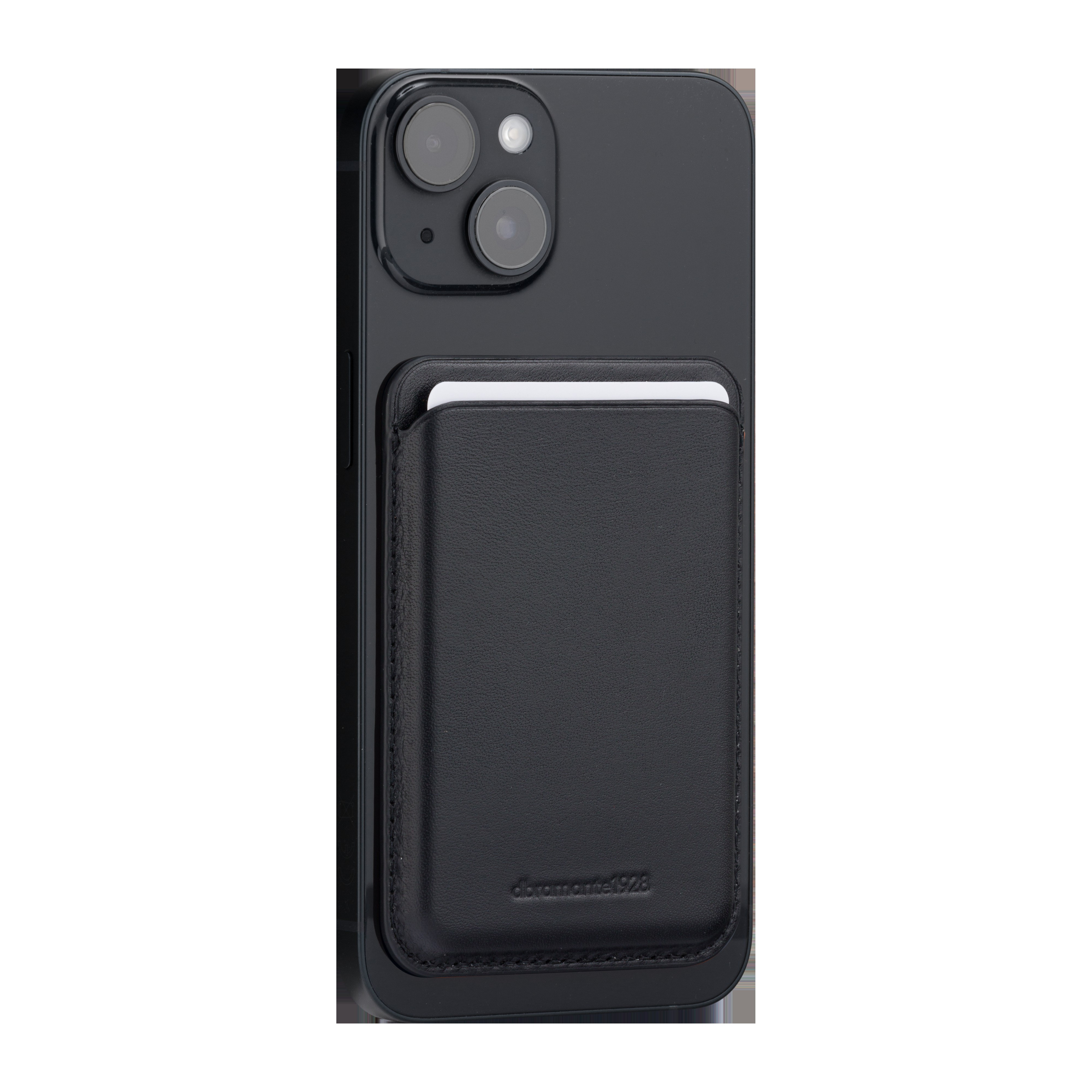 Leather wallet with MagSafe - Black