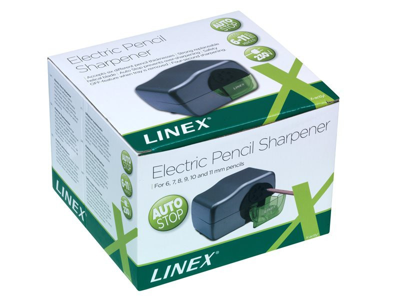 Linex electric pencil sharpener with 6 holes  