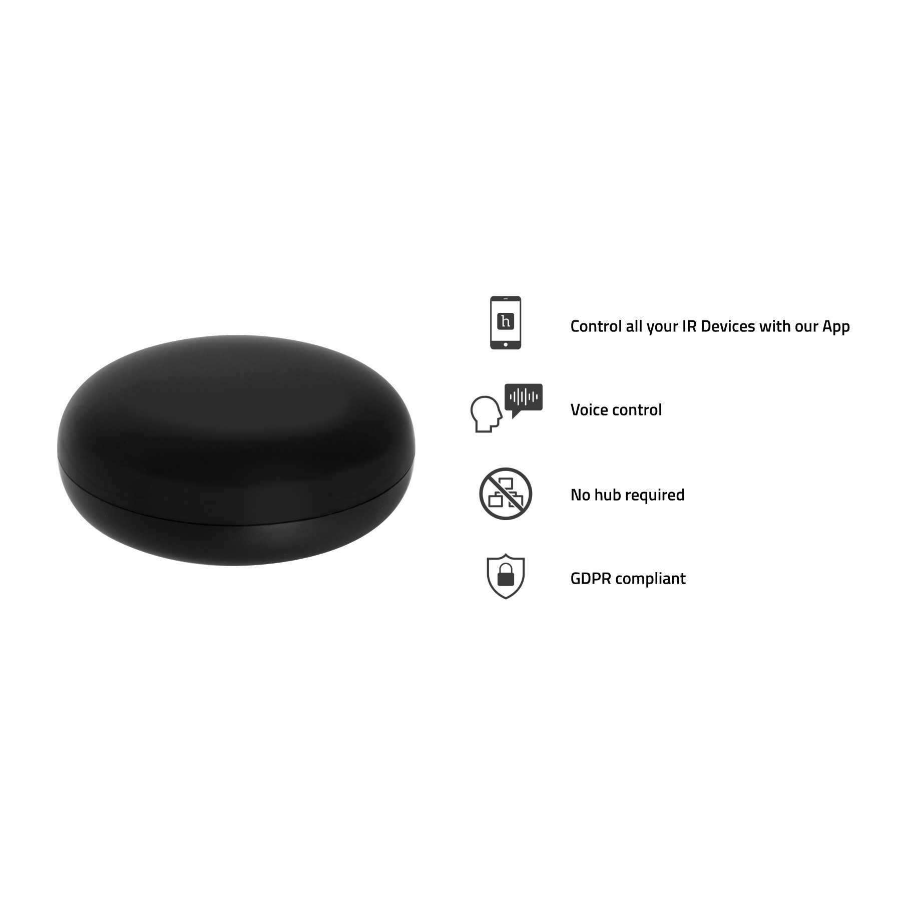 Hombli Smart IR Fjernkontrolll, Sort