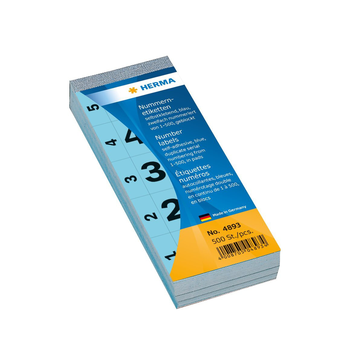 BildeNumber blocks two-part label blue
