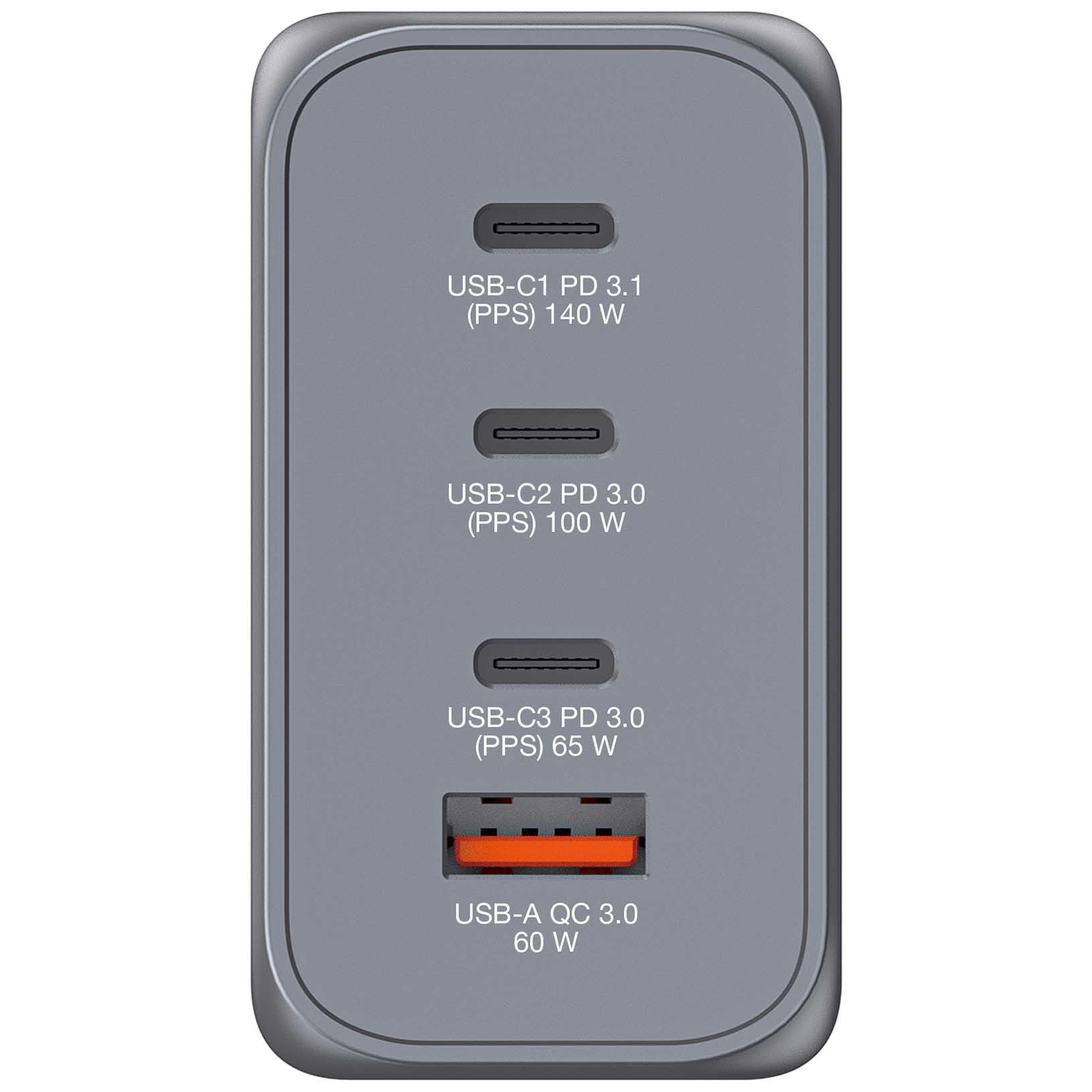 GNC-240 GaN Charger 4 Port 240W USB-A/USB-C