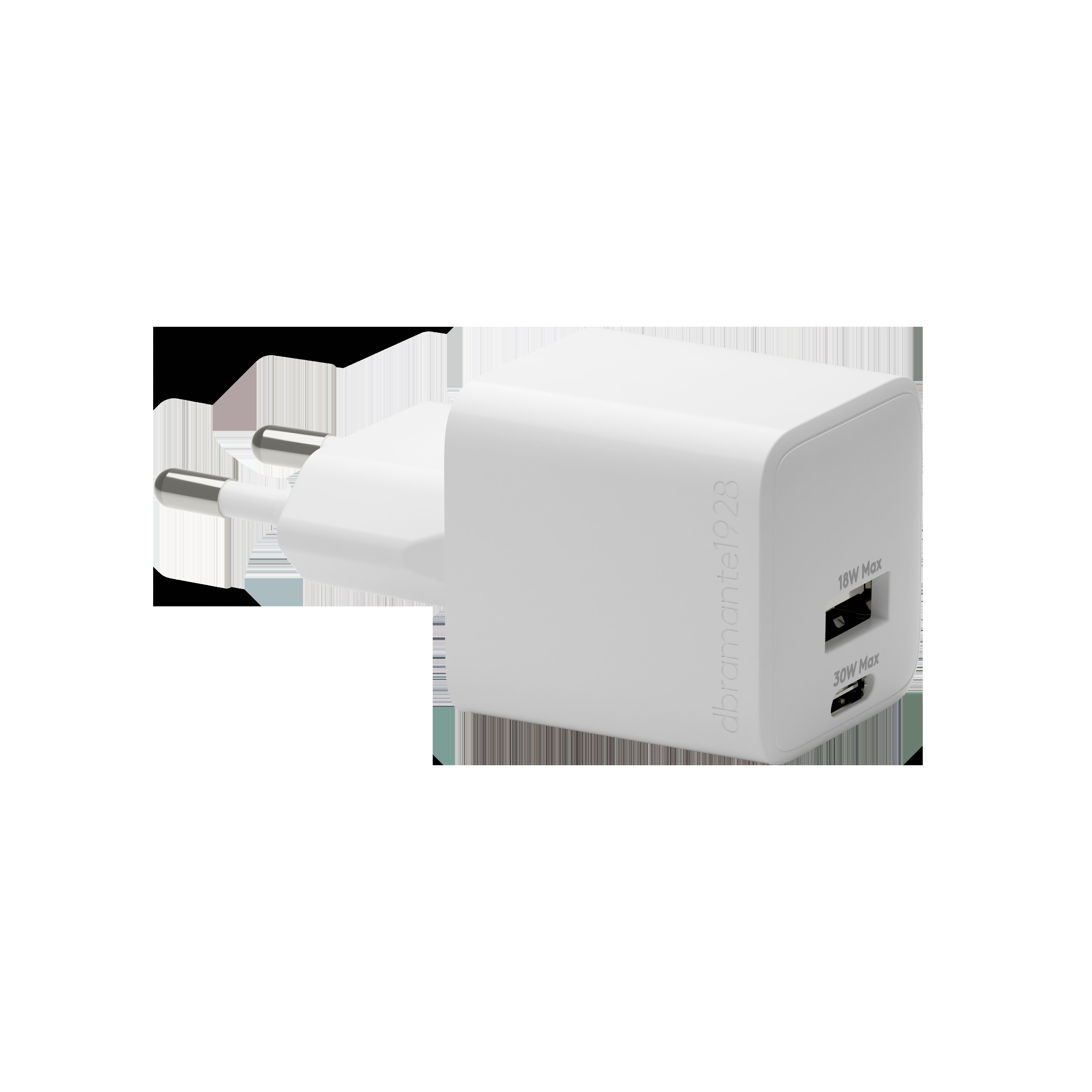 BildeBulk - Wall Charger GaN - USB-C+USB-A 30W+18W EU - White