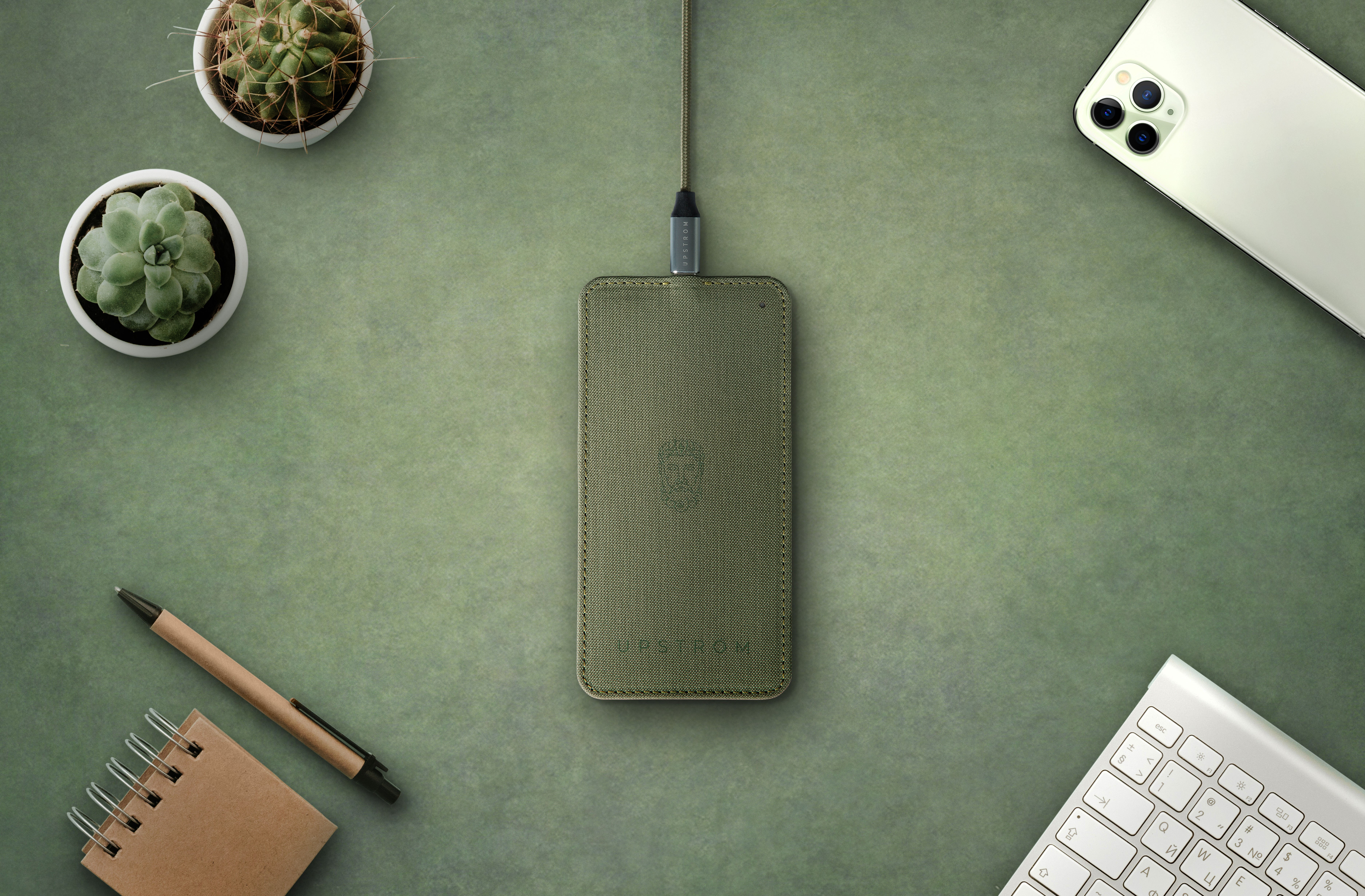 UPSTR-M CIRKUL"R Wireless Charger, Green