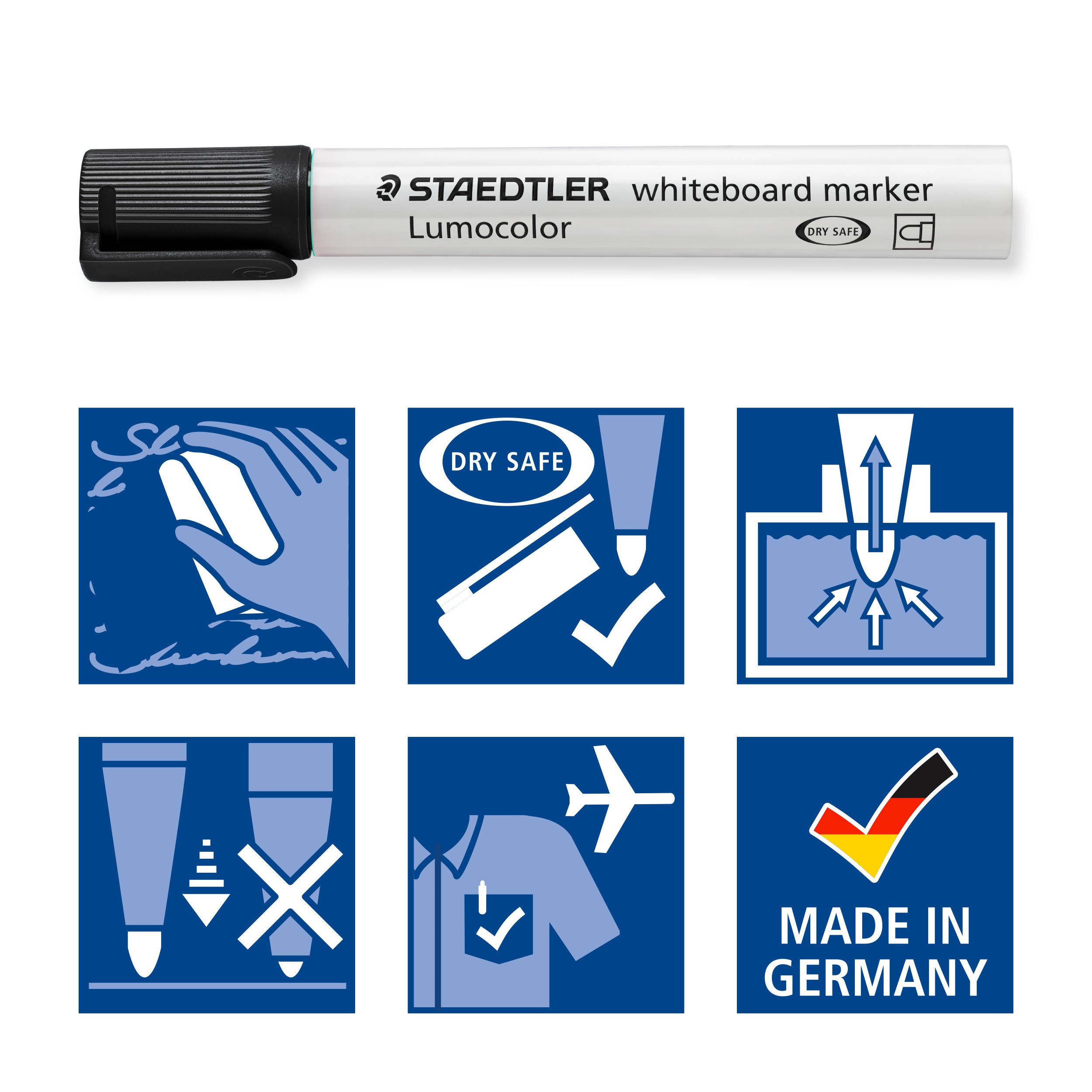 STAEDTLER Whiteboard merkepenn Lumocolor rund 2mm svart