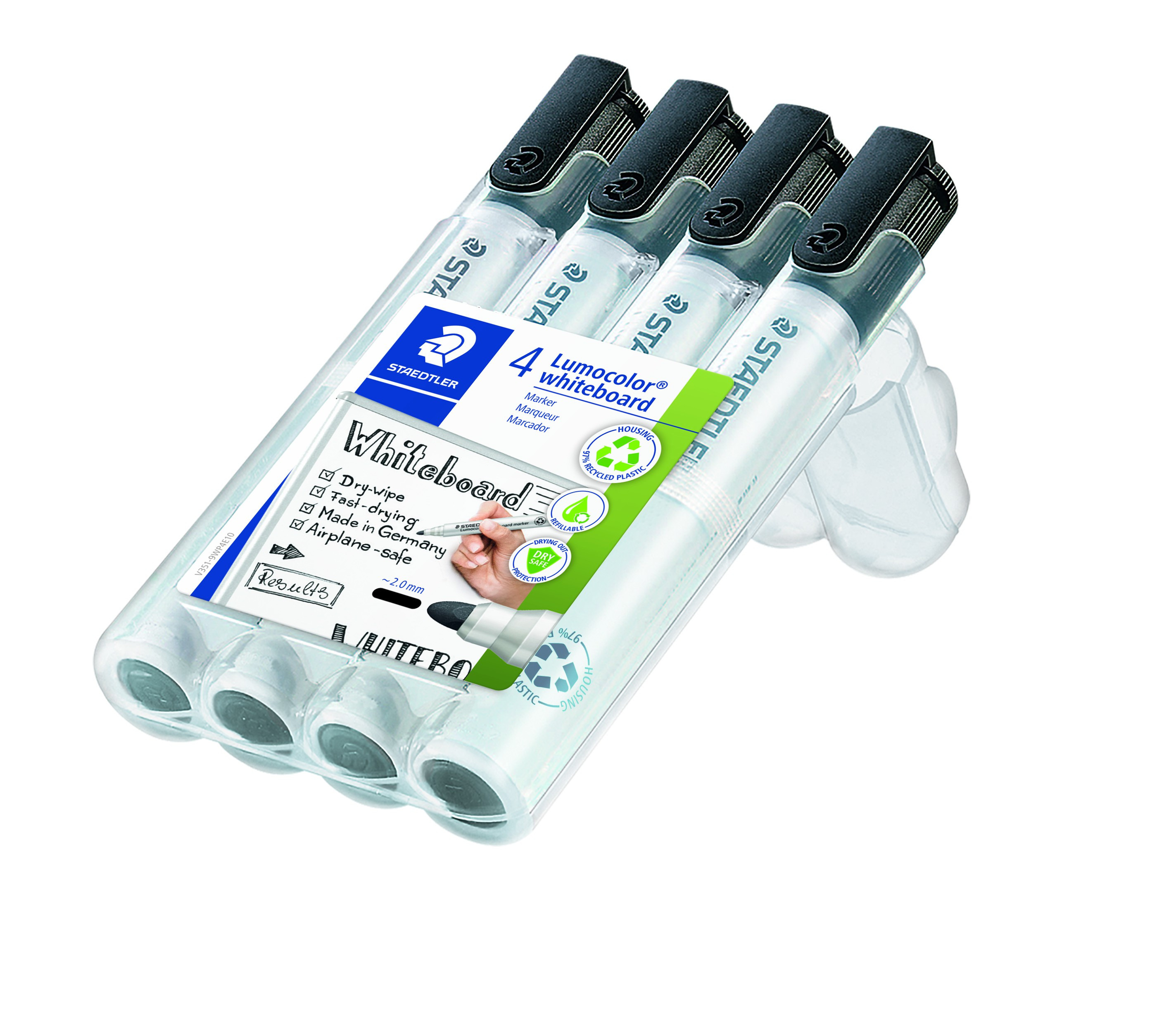 STAEDTLER Whiteboard merkepenn Lumocolor rund 2mm svart