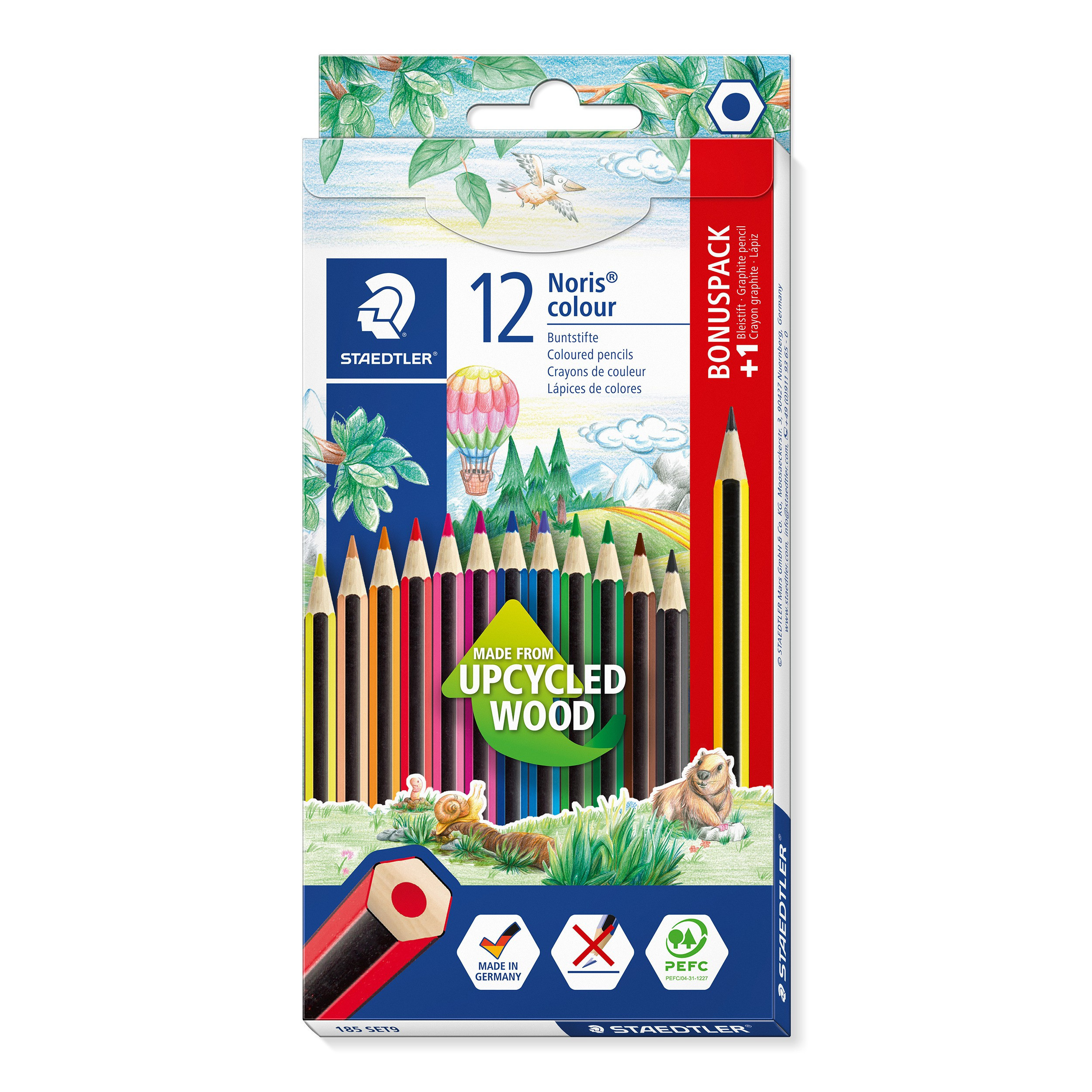 BildeSTAEDTLER Fargeblyanter Noris Upcycled Wood ass (12+1)