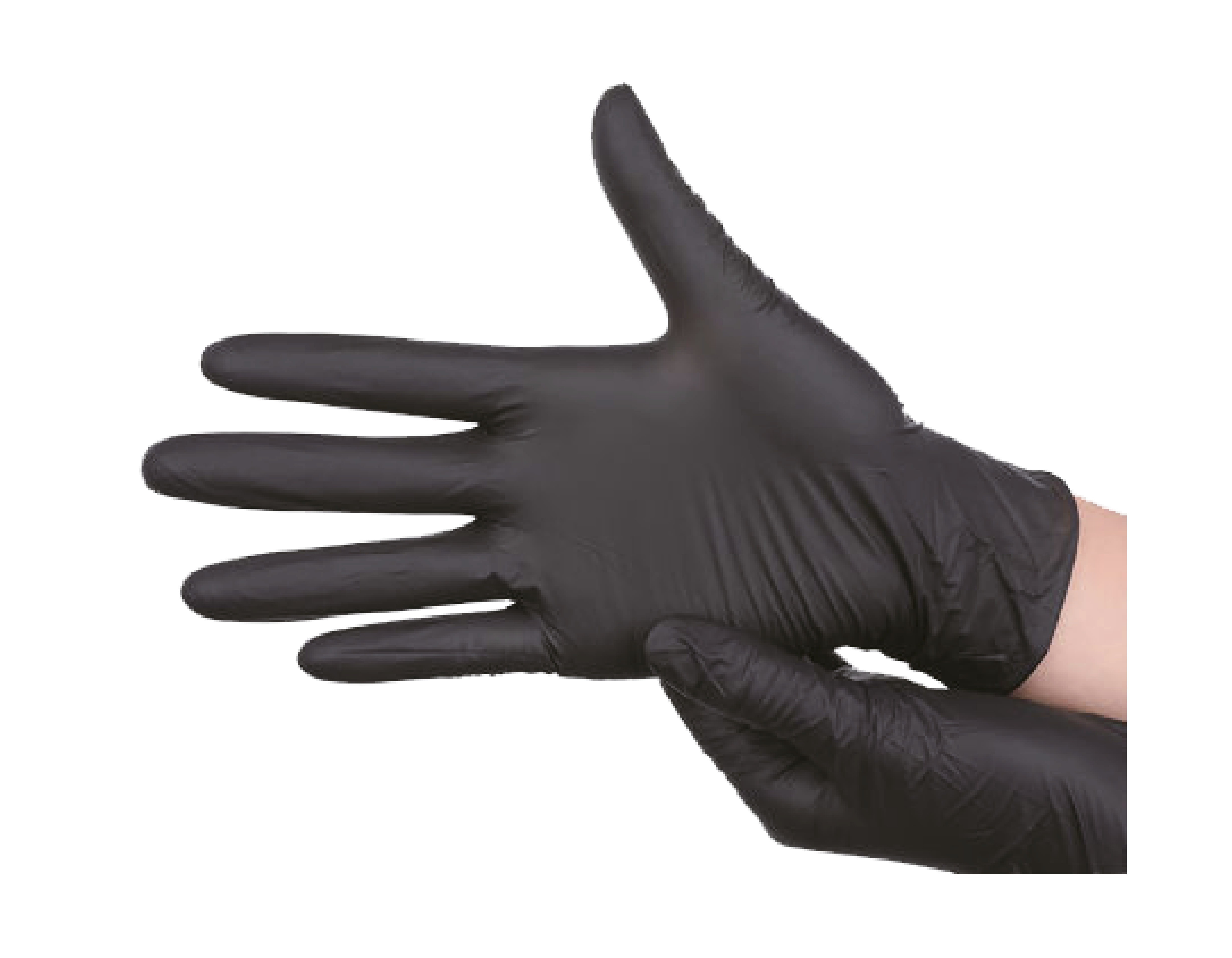 Nitrilhansker Svart pulverfrie, XL Large (100 stk)