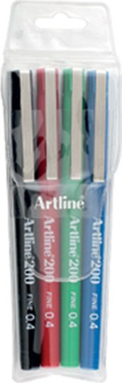 BildeFineliner Artline 200 Fine 0.4 4/etui