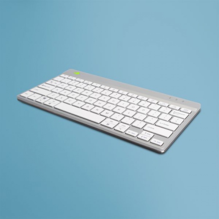 R-Go Compact Break ergonomic wired keyboard, White (Nordic)