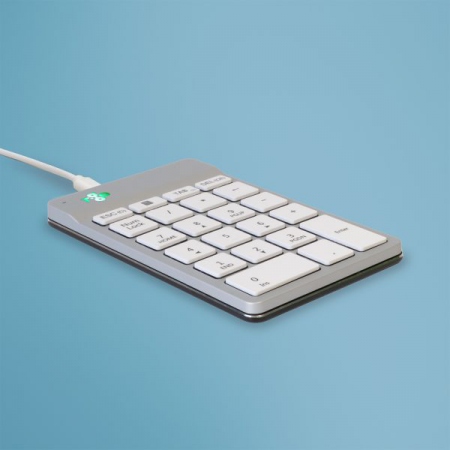 R-Go Tools Numpad Break Numeric Wired Keypad, White