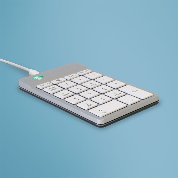 R-Go Tools Numpad Break Numeric Wired Keypad, White