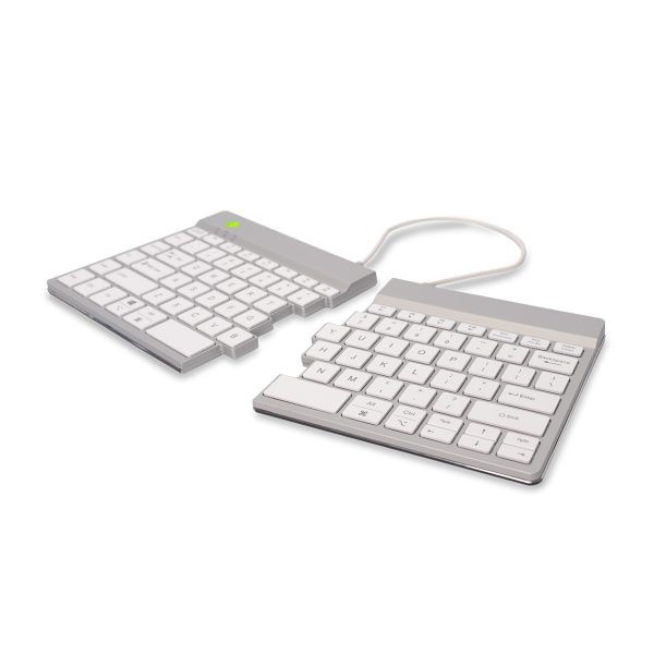 BildeR-Go Split Break ergonomic wireless keyboard, White Nordic