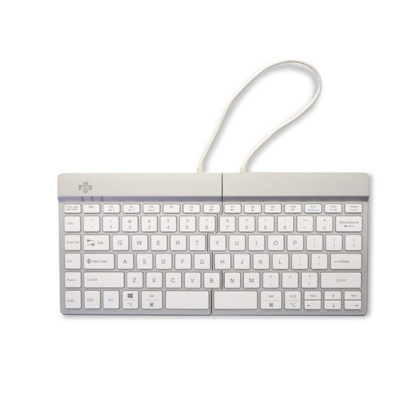 R-Go Split Break ergonomic wireless keyboard, White Nordic