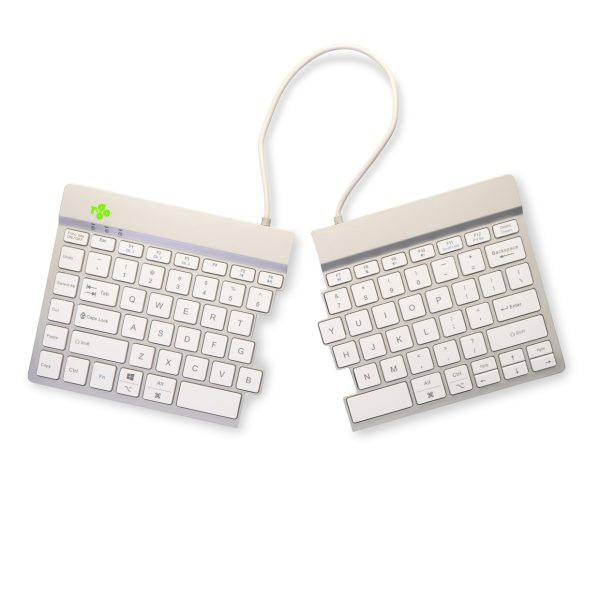 R-Go Split Break ergonomic wireless keyboard, White Nordic