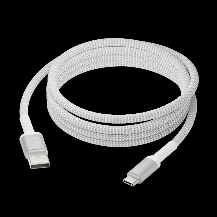BildeRe-charge - BRD Cable - 2.5m USB-A to USB-C - White