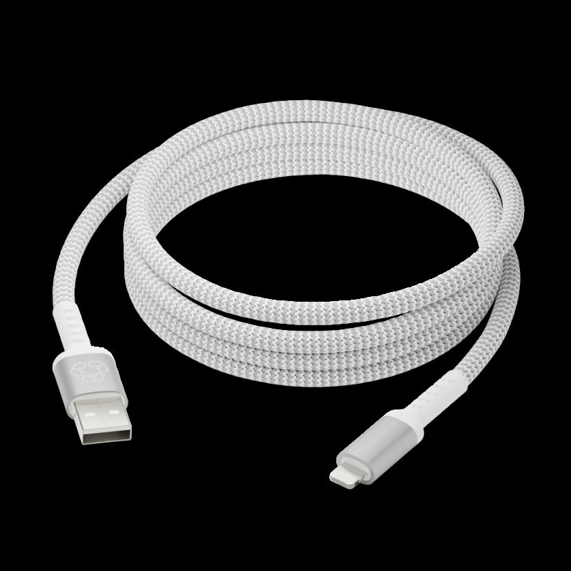 BildeRe-charge - BRD Cable- 2.5m USB-A to Lightning - White
