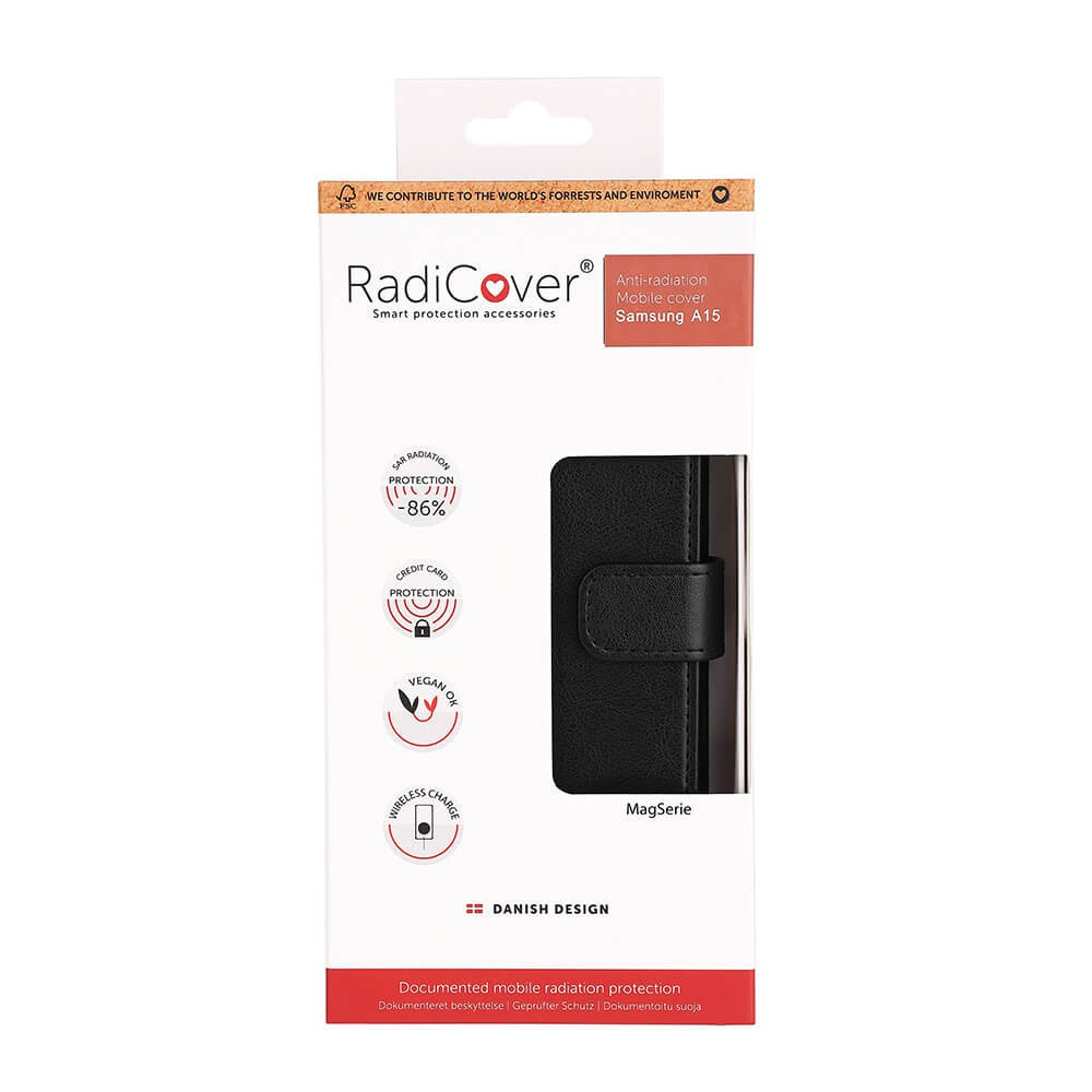 RADICOVER Flipcov Anti Radi RFID 3 card Samsung A15 5G/A15 4G Black PU