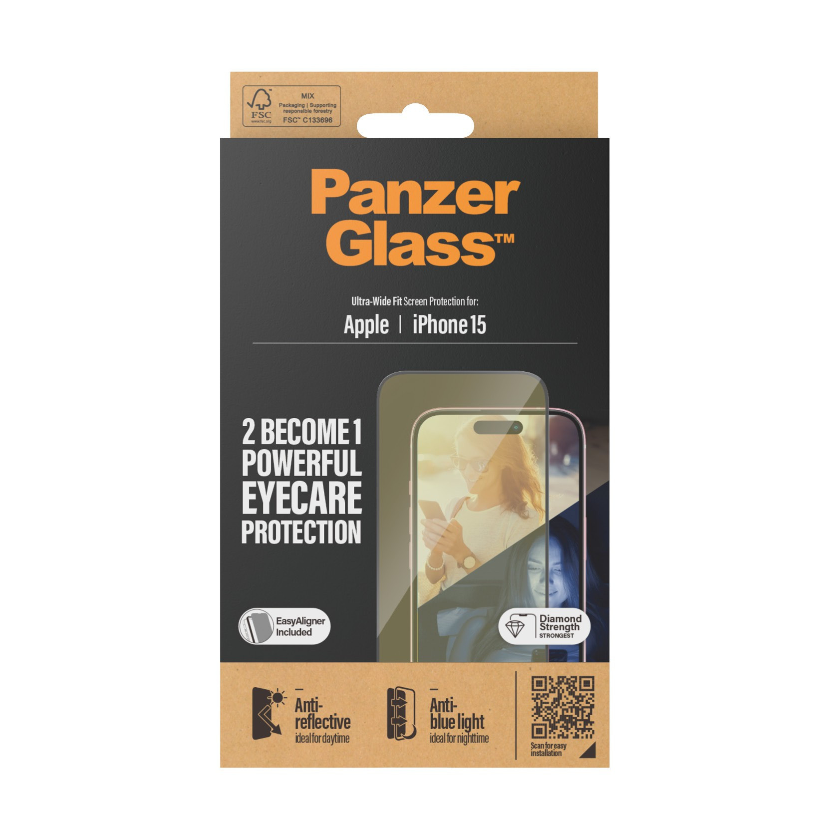 PanzerGlass iPhone 15 AntiR & AntiBL UWF wA