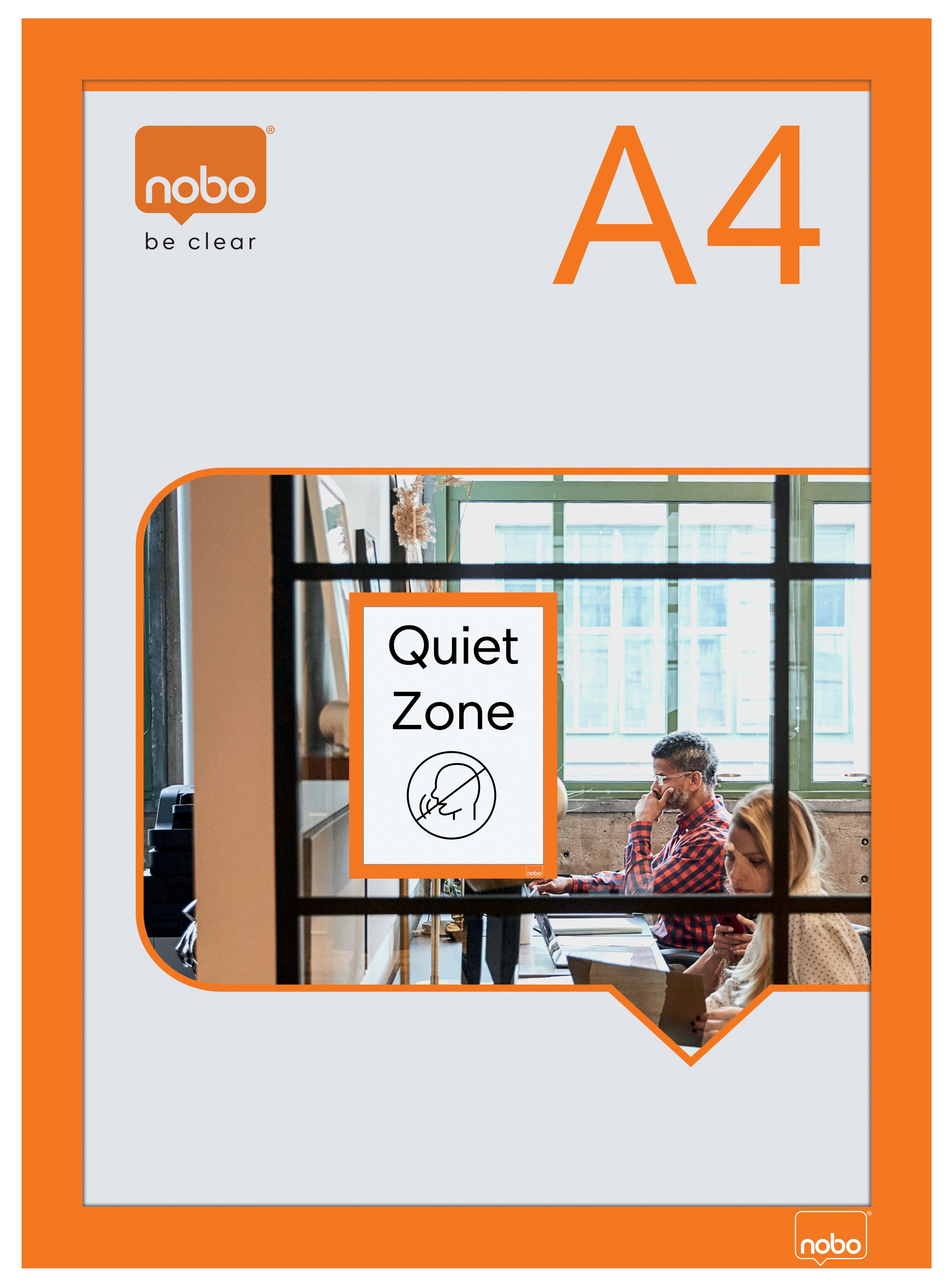 BildeMagnetramme Nobo selvkl A4 orange (2)