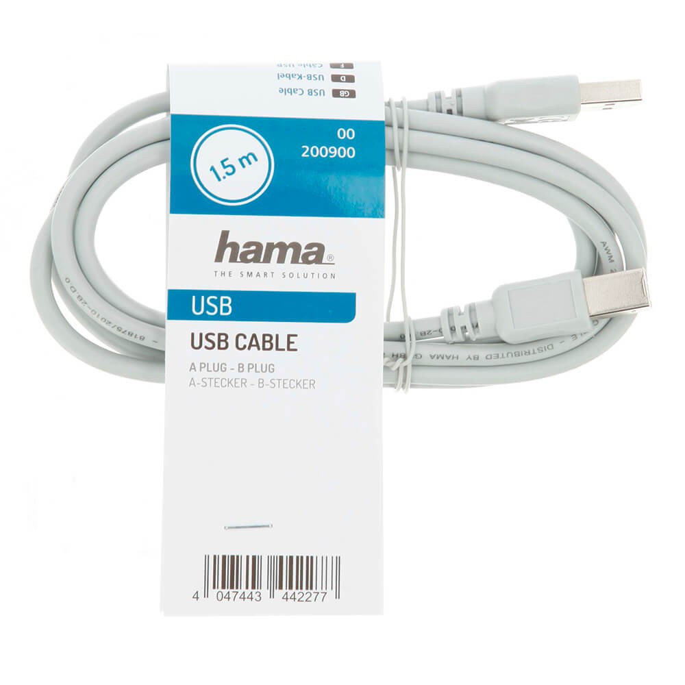 HAMA USB Cable 2.0 Grey 1.5m 25-pack