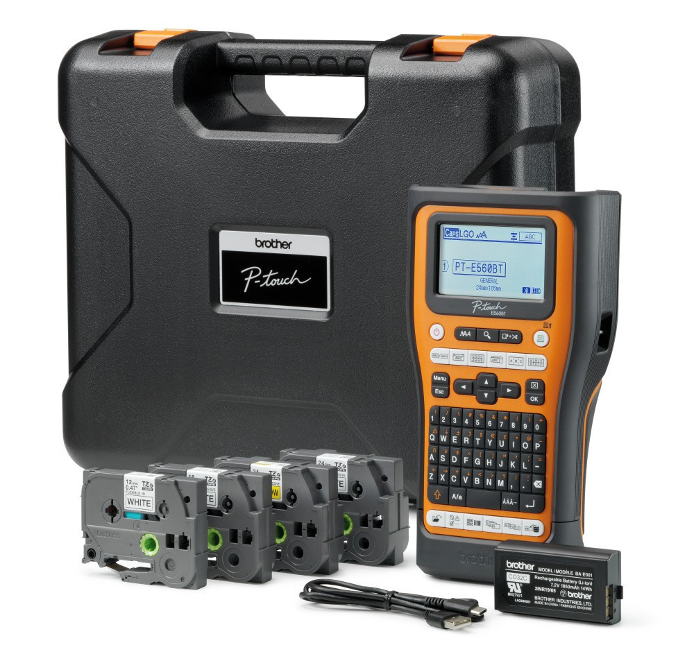 PT-E560BBTSP Pro Labelling Machine with Bluetooth, Kit