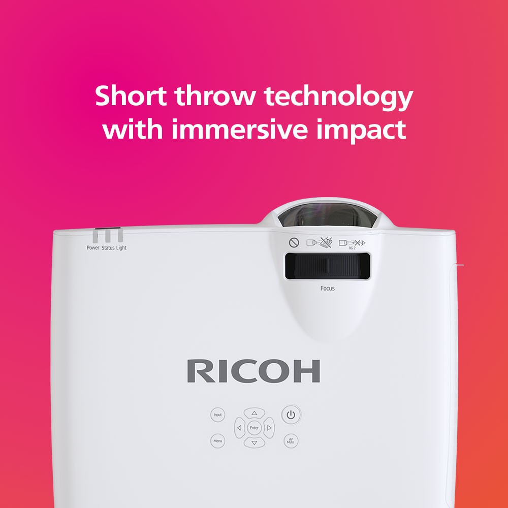 RICOH ShortThrow Projector PJ WUL5A40ST 55-150'' (4500Lumen)