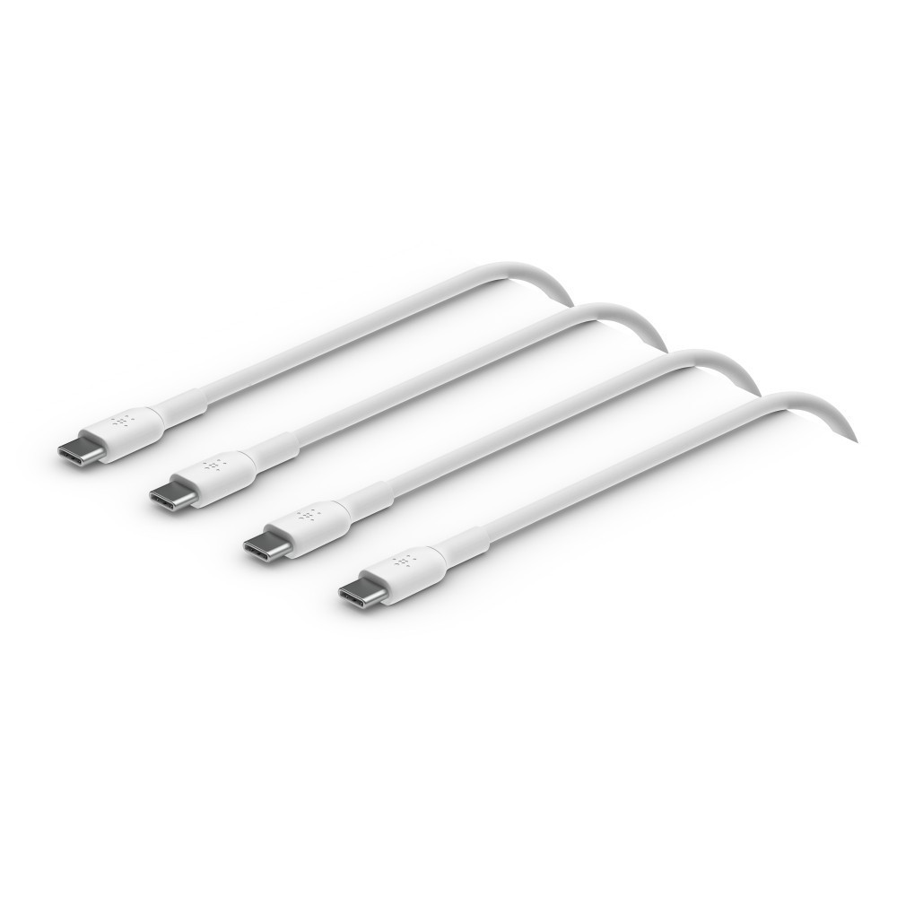 BildeUSB-C to USB-C PVC 1m Twin Pack, White
