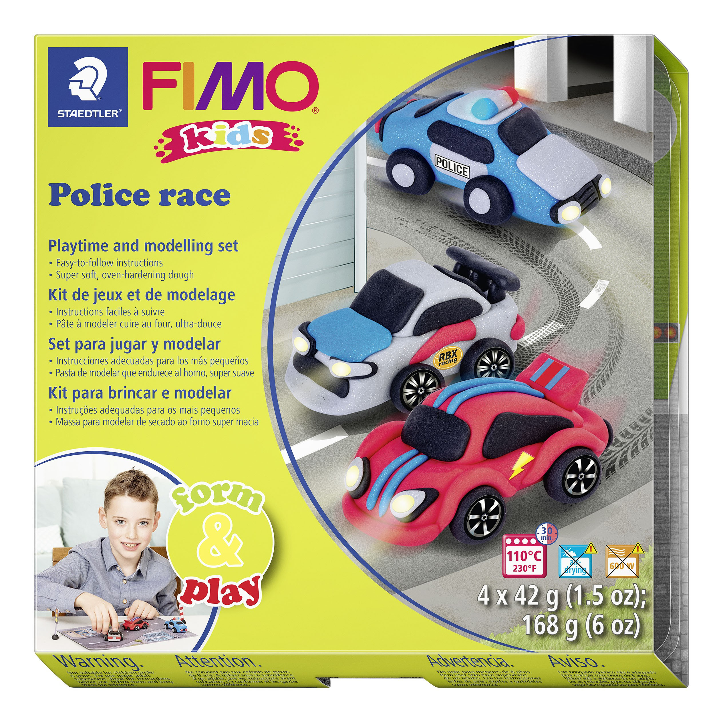 BildeModeling clay Fimo Kids Race 4x42g (4)