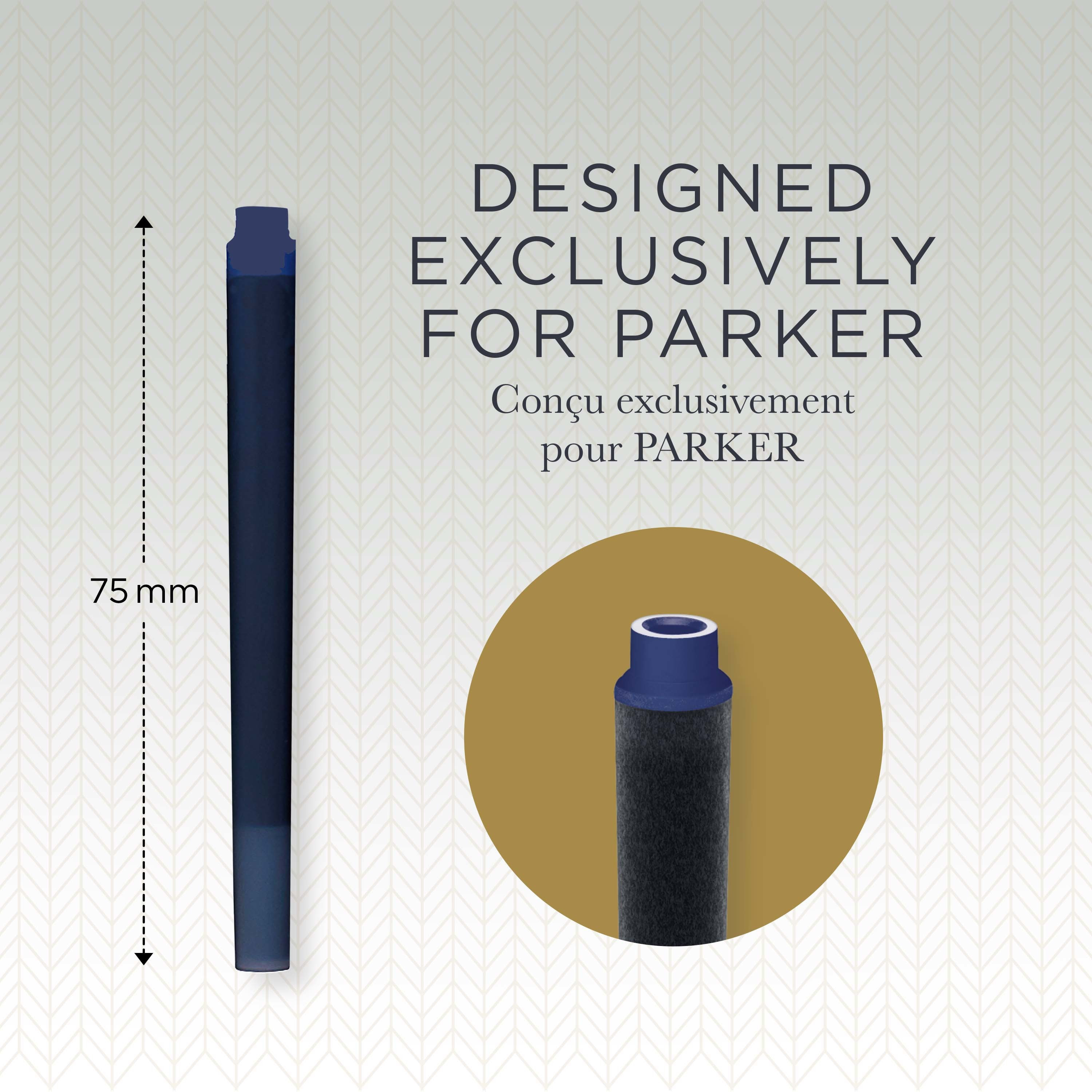 Refill Long fountain Cartridges blue ink (5)