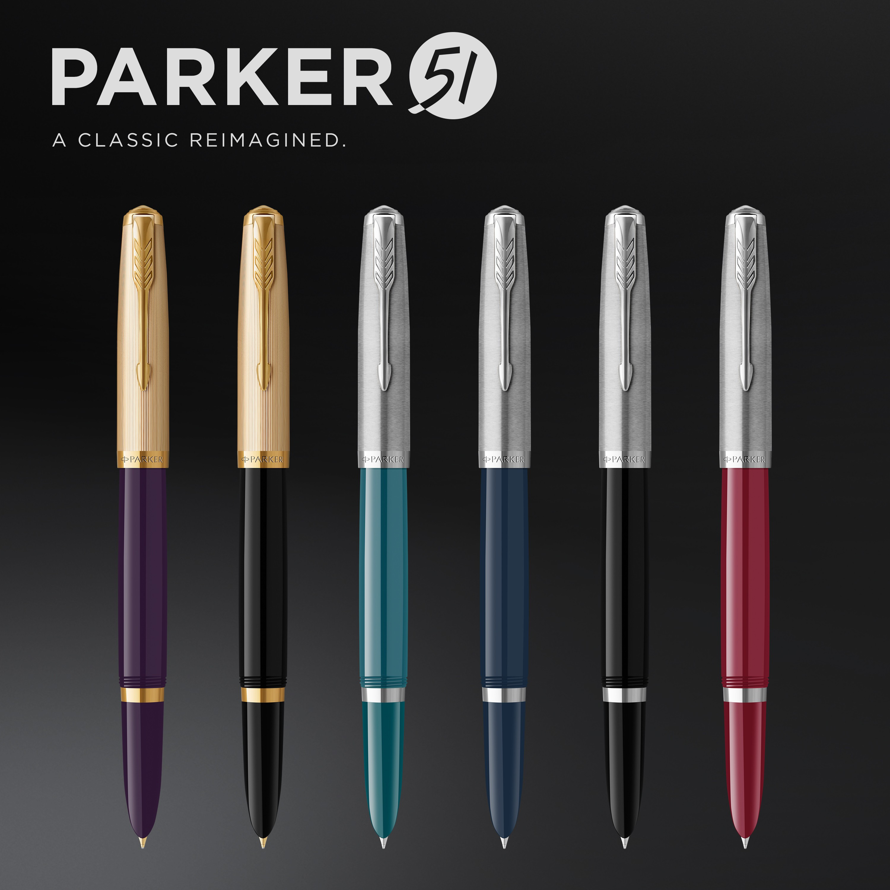 Parker 51 fyllepenn i gaveeske svart/krom