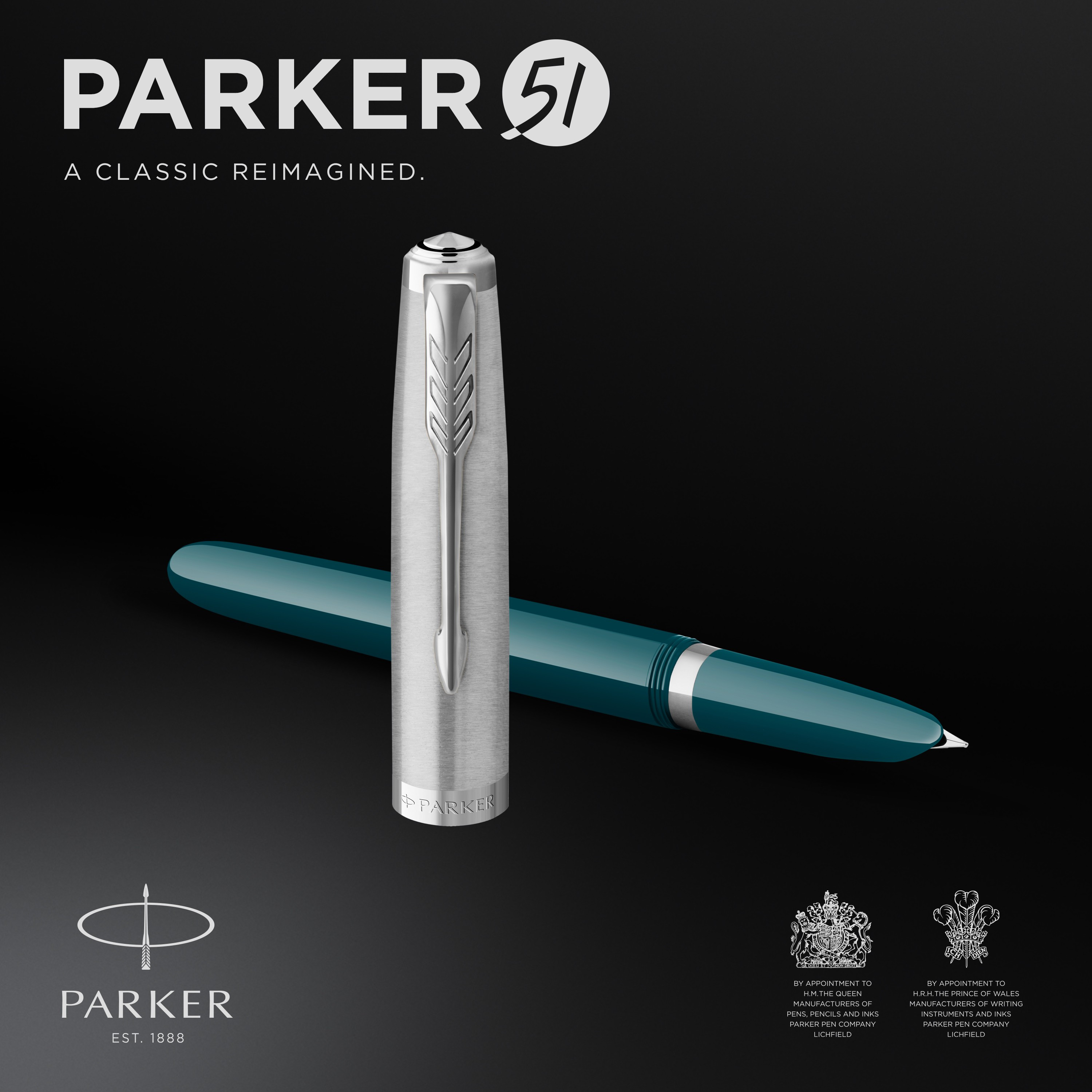Parker 51 fyllepenn i gaveeske blgrnn/krom