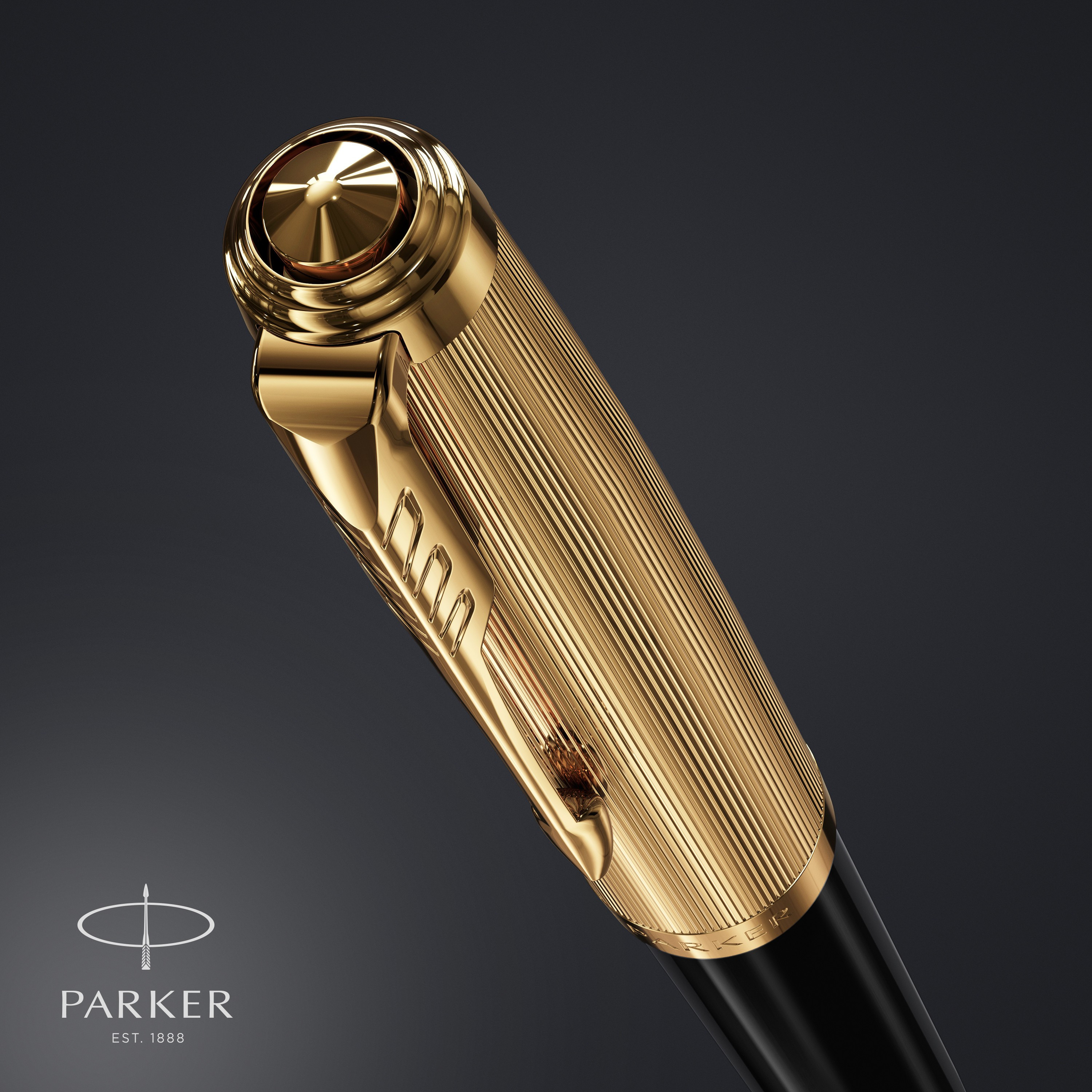 Parker 51 fyllepenn deluxe i gaveeske sort/gull