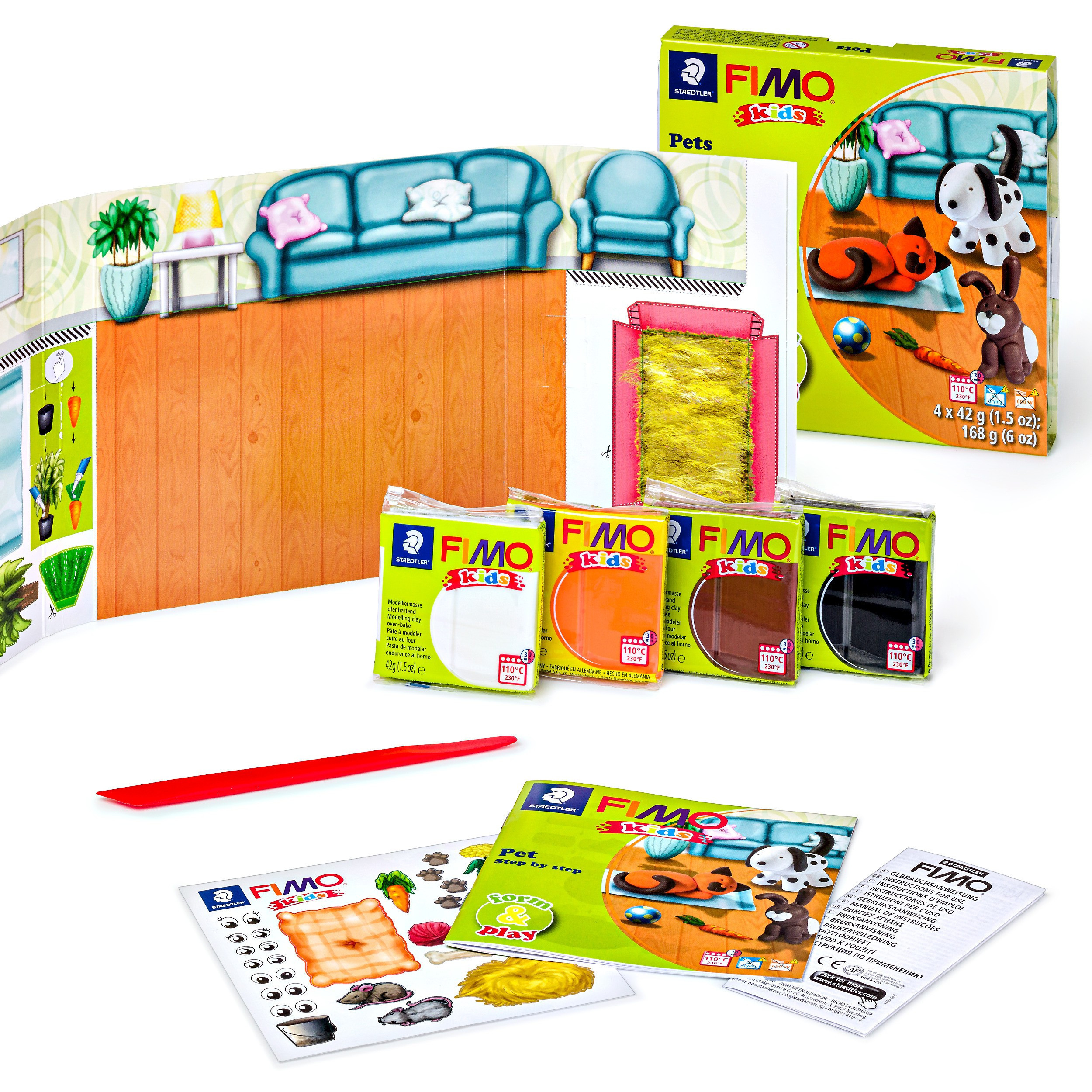 Set Mod. clay Fimo kids F&P Pets