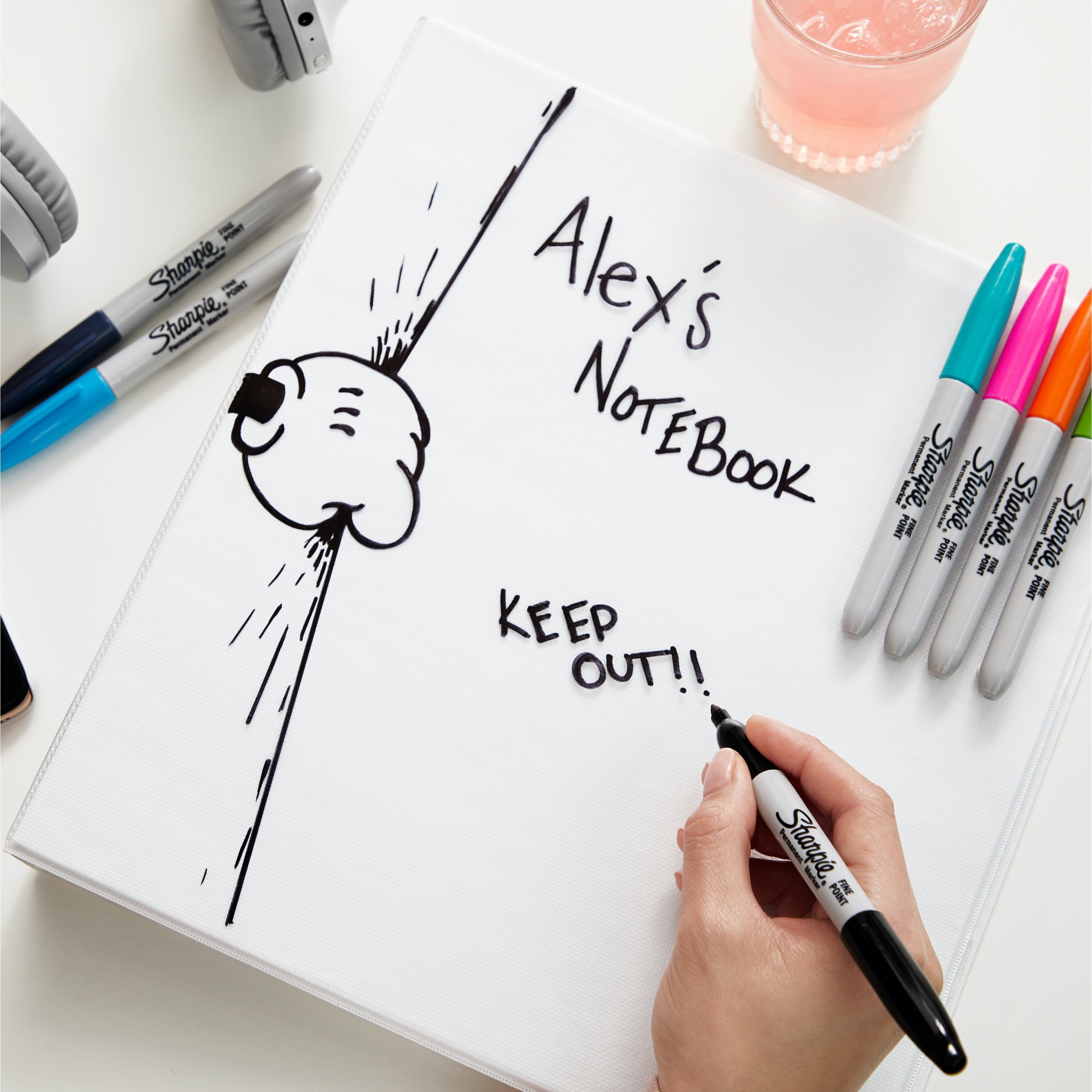 SHARPIE® FINE Merkepenn 1,0mm ass (12)
