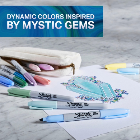 SHARPIE® FINE Merkepenn 1,0mm Mystic Gems ass (12)