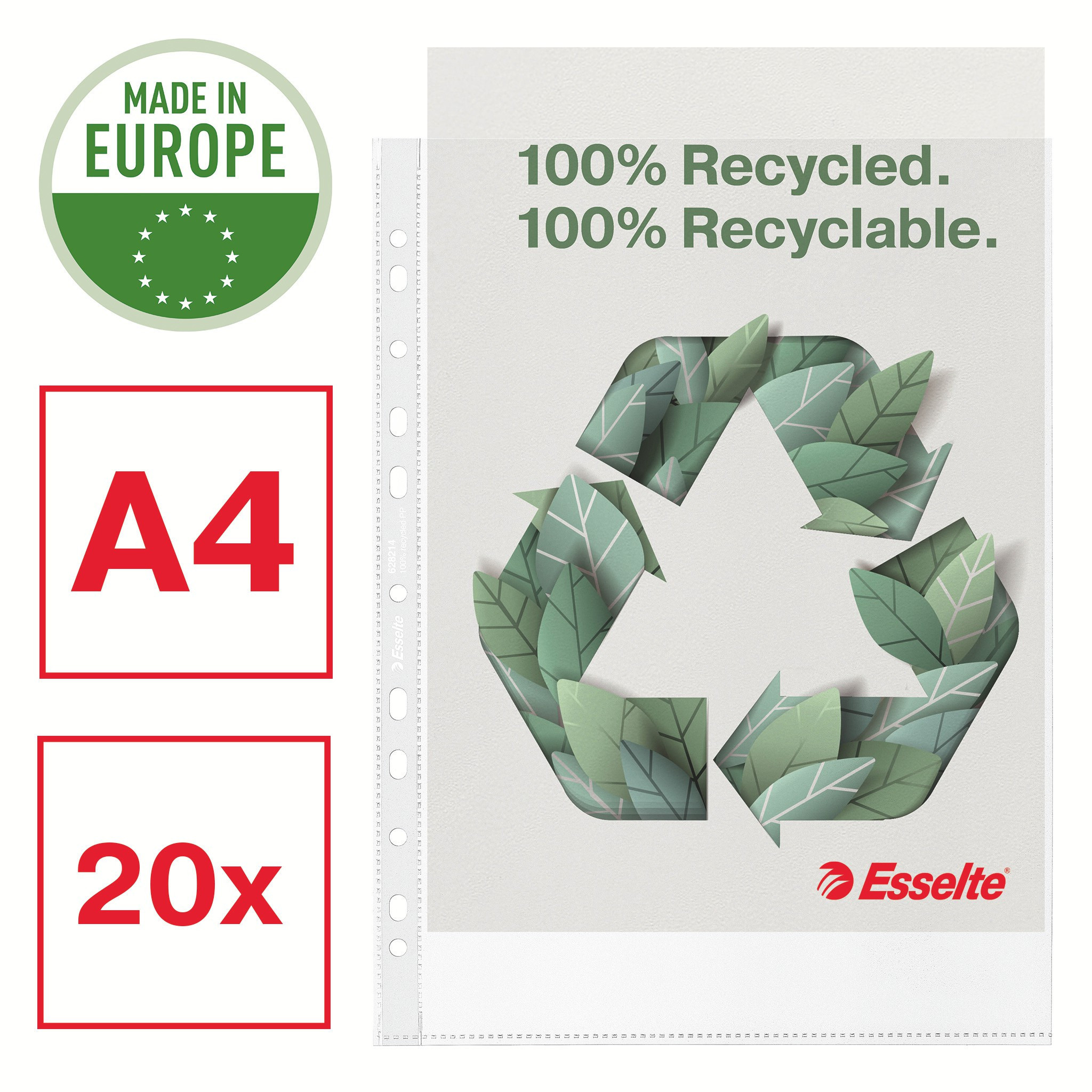 Lomme Esselte Recycled A4 70my (20)