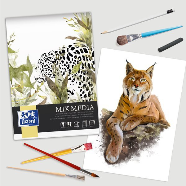 Oxford Mix Media Blokk Artistic A4/25 S 225 G Limt